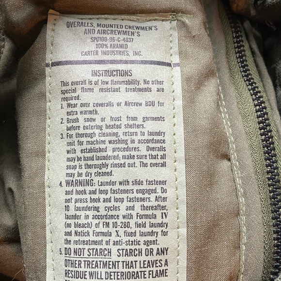 OVERALLS,MOUNTED CREWMEN’S AND AIRCREWMEN’S - Picture 4 of 10